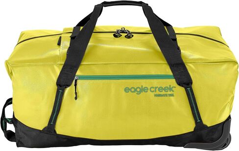Eagle Creek Migrate 110L Lolling Duffle Bag مع عجلات ، وأشرطة حقيبة الظهر ، مقصورة رئيسية واسعة الفم ، أسفل الجيب الأمامي للوصول السريع وحوض الاستحمام ، Willow Green in Kuwait