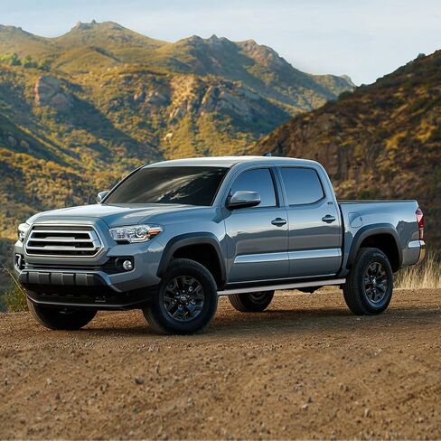 لوحات تشغيل مقاس 6.5 بوصة لسيارة Toyota Tacoma Access Cab لعام 2005-2023 (بابان بالحجم الكامل وبابان خلفيان أضيق) - قضبان خطوات جانبية للشاحنة in Kuwait