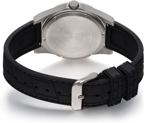 BERNY Automatic Titanium Watch for Men 100M Waterproof Fashion Men's Watch Super Luminous Male Analog Mechanical Wrist Watch, AR Sapphire Glass Small Seconds Sub-dial Date Calender Birthday Present in Saudi Arabia