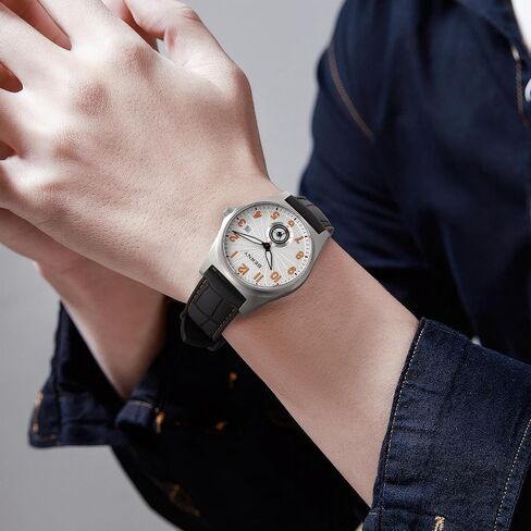 BERNY Automatic Titanium Watch for Men 100M Waterproof Fashion Men's Watch Super Luminous Male Analog Mechanical Wrist Watch, AR Sapphire Glass Small Seconds Sub-dial Date Calender Birthday Present in Saudi Arabia