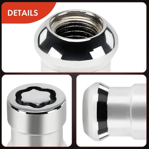 صواميل عجلة A-Premium 5 قطع M12-1.50 متوافقة مع Honda CR-V 1997-2025، Civic 2001-2025، Accord 1990-2025، Pilot، Odyssey، Fit، HR-V، Crosstour، Insight، CR-Z، Element، S2000، أمامي وخلفي in Saudi Arabia