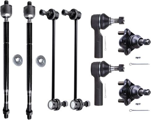 SCITOO 8pcs Front Suspension Kit Inner Outer Tie Rod End fit 2003-2008 for Toyota Matrix 2003-2008 for Pontiac Vibe Lower Ball Joint Sway Bar Link in Saudi Arabia