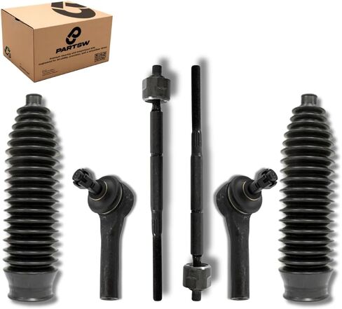 6pc Steering Kit Inner Outer Tie Rod Ends Rack Pinion Boots Fits Chrysler Town Country Dodge Caravan 2005 to 2007 in Saudi Arabia