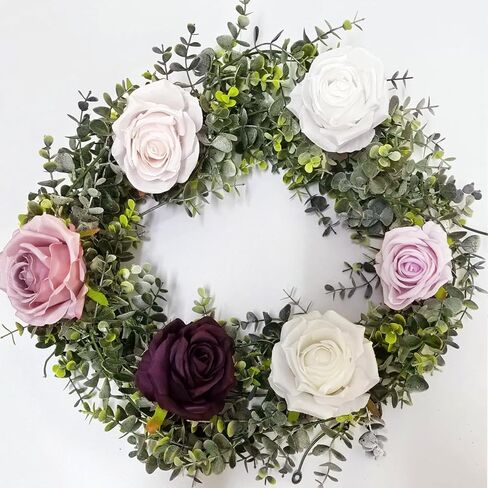 2 Pack Artificial Eucalyptus Garland, 5.5ft Faux Eucalyptus Vines with Lifelike Silver Dollar Leaves, Handmade Greenery Garland for Wedding Arch Decor, Table Runner, Home Party Backdrop in Saudi Arabia