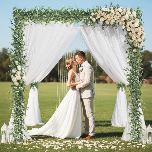 2 Pack Artificial Eucalyptus Garland, 5.5ft Faux Eucalyptus Vines with Lifelike Silver Dollar Leaves, Handmade Greenery Garland for Wedding Arch Decor, Table Runner, Home Party Backdrop in Saudi Arabia