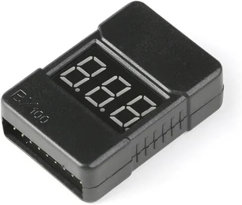 Voltage Display Battery Low Alarm Buzzer XB100 1-8S Meter Tester Lipo Battery Monitor(1-8S) in Saudi Arabia