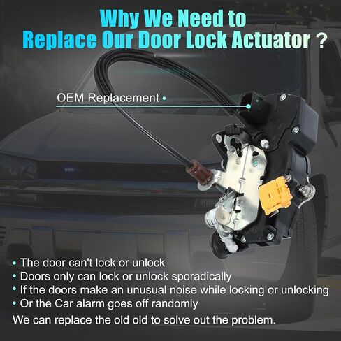 uxcell Rear Left Side Power Door Lock Actuator Motor with Cable for Saturn Vue 2008-2010 for Chevrolet Captiva Sport 2012-2015 No.22785488 in Saudi Arabia