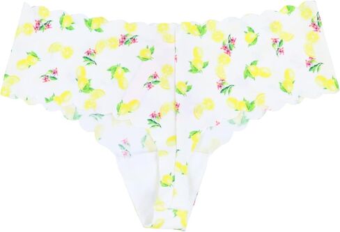 Victoria's Secret Panties No Show Scallop Edge Thong (White Lemons, L) in Saudi Arabia