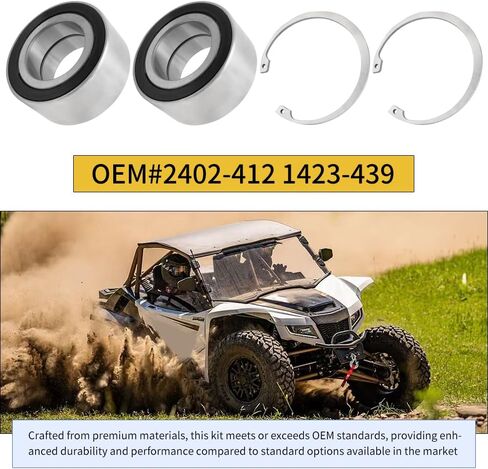 2 قطعة طقم محمل العجلة الأمامية والخلفية متوافق مع Arctic Cat Wildcat XX 2018-2023 OEM #1423-439 2402-412 in Saudi Arabia