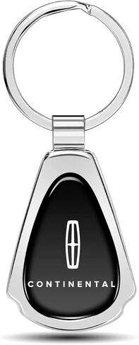 iPick Image for Lincoln Continental Black Dome Metal Teardrop Key Chain in Saudi Arabia