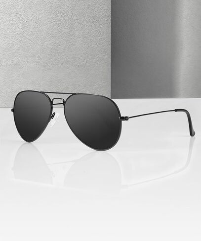 Aviator Sunglasses for Men Women Polarized Pilot Sunglasses for Driving Classic Sun glasses (3 Pack) 58mm in Saudi Arabia