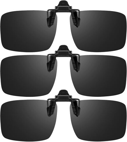 VIEWBETTER® Polarized Clip On Sunglasses Over Prescription Glasses for Men Women Flip Up Sun Glasses UV400 Protection in Kuwait