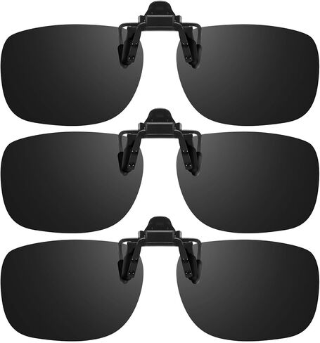 VIEWBETTER® Polarized Clip On Sunglasses Over Prescription Glasses for Men Women Flip Up Sun Glasses UV400 Protection in Kuwait