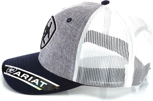 ARIAT Men's Embroidered Logo Charcoal Textured Trucker Cap in Saudi Arabia