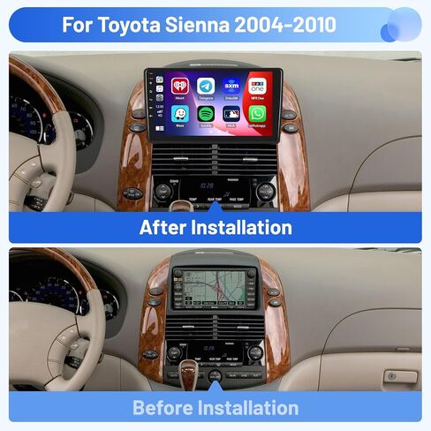 2+64G Android 13 CarPlay Car Stereo Radio for Toyota Sienna 2004-2010, 9'' HD Touch Screen Compatible with Android Auto, AHD Backup Camera, Mirror Link, GPS, WiFi, FM RDS in Saudi Arabia