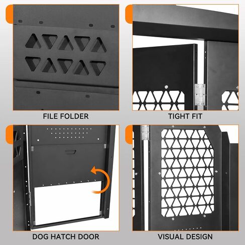 MELIPRON Van Safety Partition Bulkhead with Lock Latch Fit for Ford Transit Medium Roof, Black in Kuwait