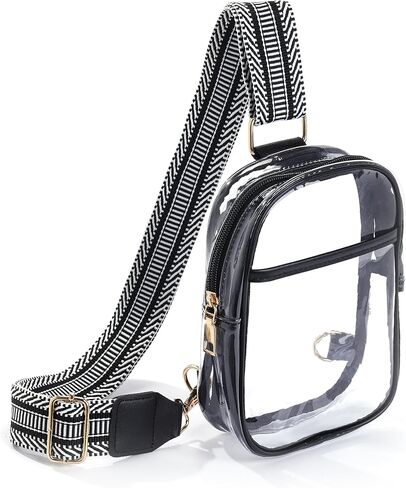 Clear Crossbody Bag for Stadium Events, Stadium Approved Clear Sling Bags for Game Day, Concerts in Kuwait