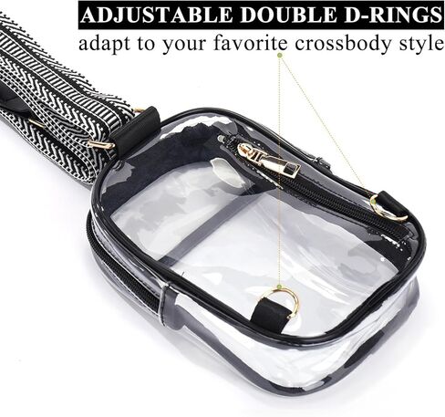 Clear Crossbody Bag for Stadium Events, Stadium Approved Clear Sling Bags for Game Day, Concerts in Kuwait
