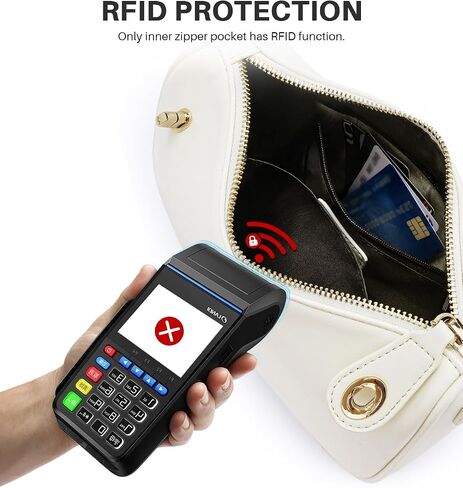 حقيبة كتف تشوليس للنساء، حقائب كروس مضادة للسرقة RFID للنساء، حقائب يد محفظة جلدية نباتية مع سحاب إغلاق in Kuwait