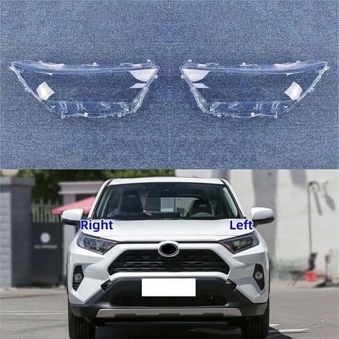 Compatible For Toyota RAV4 Auris 2019 2020 2021 2022 Car Headlamp Cover Transparent Lampshade Front Headlight Lens Shell Cover(1PCS Left Side) in Saudi Arabia