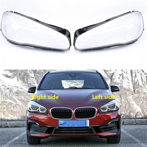 متوافق مع BMW F45 F46 2 Series 216i 218i 220i 225i 2018-2020 غطاء المصباح الأمامي الشفاف غطاء المصباح الأمامي عدسة استبدال قناع عاكس الضوء (الجانب الأيسر) in Saudi Arabia