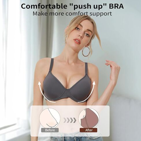 حمالات صدر للنساء حمالة صدر رافعة للأعلى ملابس داخلية مريحة مع دعم رفع الملابس الداخلية غير الرسمية كل يوم in Kuwait