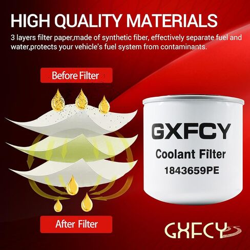 1843659PE Coolant Spin-On Oil Filter Replace DBC4785 24083 WF2122 5580013761 3098689 Compatible with Paccar MX11 MX13 MX300 MX375 Kenworth Truck C501 T660 T680 T880 Peterbilt 365 367 384 389 485 in Saudi Arabia