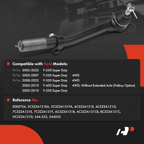 A-Premium Front Outer Left Tie Rod End, Compatible with Ford F-250 F-350 2005-2022, F-450 F-550 Super Duty 2005-2010 in Saudi Arabia