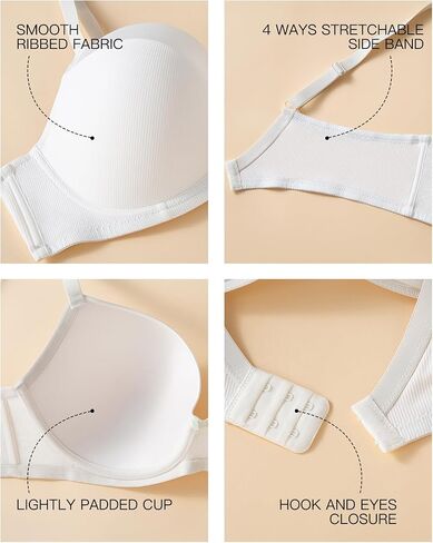 Women's Plus Size Push Up Bra Full Coverage Lightly Padded Underwire Support Bra 38D-44DDD in Saudi Arabia
