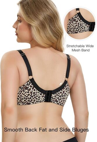 Women's Plus Size Push Up Bra Full Coverage Lightly Padded Underwire Support Bra 38D-44DDD in Saudi Arabia
