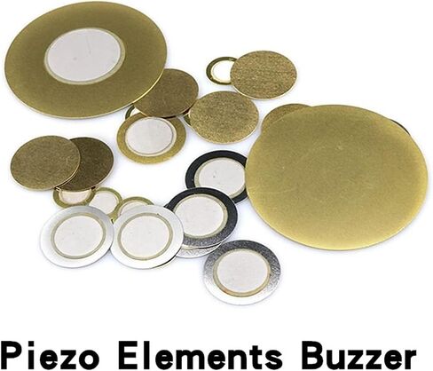 10pcs Piezo Elements Buzzer Sounder Sensor Trigger Drum Disc Copper Piezo Speaker 12MM 20MM 27MM 35MM 50MM Piezoelectric(50MM) in Saudi Arabia