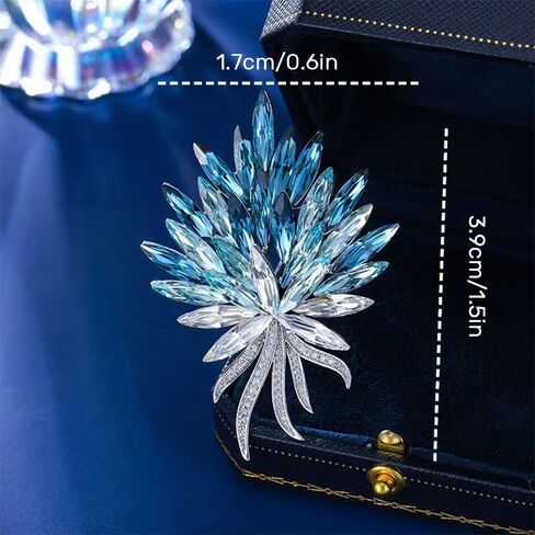 Dainty Brooch Pin for Women, Rhinestone Scarf Shawl Costume Brooches and Pins Flower Boutonniere Hat Bag Suit Dress Accessories Pearl Brooches Lapel Pins in Saudi Arabia