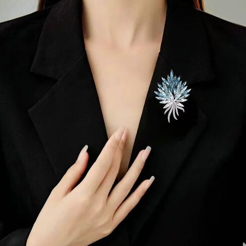 Dainty Brooch Pin for Women, Rhinestone Scarf Shawl Costume Brooches and Pins Flower Boutonniere Hat Bag Suit Dress Accessories Pearl Brooches Lapel Pins in Saudi Arabia