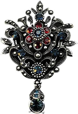 Dainty Brooch Pin for Women, Rhinestone Scarf Shawl Costume Brooches and Pins Flower Boutonniere Hat Bag Suit Dress Accessories Pearl Brooches Lapel Pins in Saudi Arabia