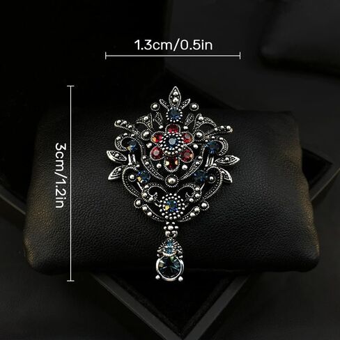 Dainty Brooch Pin for Women, Rhinestone Scarf Shawl Costume Brooches and Pins Flower Boutonniere Hat Bag Suit Dress Accessories Pearl Brooches Lapel Pins in Saudi Arabia