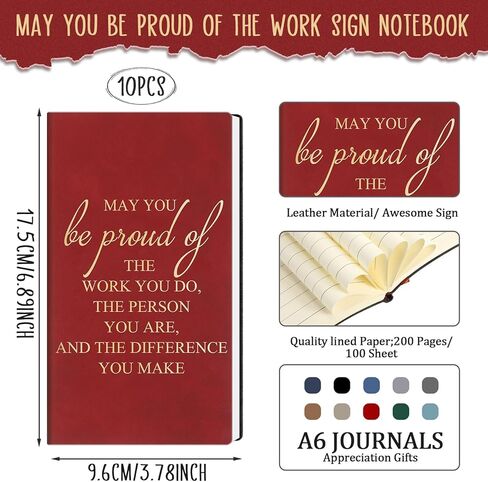 مجموعة من 10 دفاتر ملاحظات مع أقلام، هدايا تقدير الفريق بالجملة للموظفين والمعلمين والممرضات، أفضل هدايا ملهمة للفريق على الإطلاق لزملاء العمل (في وقت ما تنسى) in Kuwait