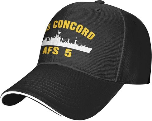 USS Concord AFS-5 Unisex Baseball Caps Sandwich Caps Casual hat in Saudi Arabia