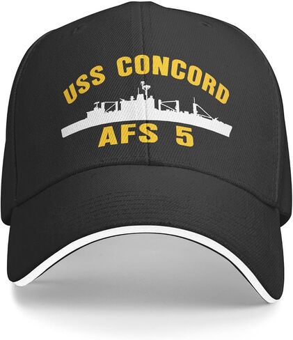 USS Concord AFS-5 Unisex Baseball Caps Sandwich Caps Casual hat in Saudi Arabia