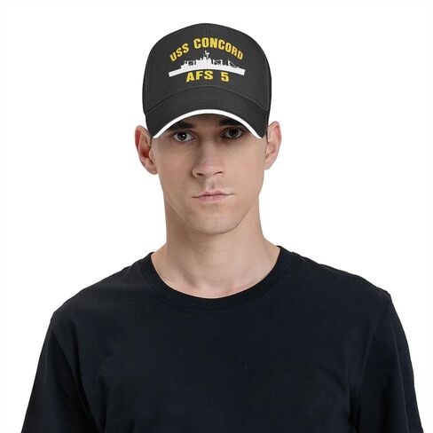 USS Concord AFS-5 Unisex Baseball Caps Sandwich Caps Casual hat in Saudi Arabia