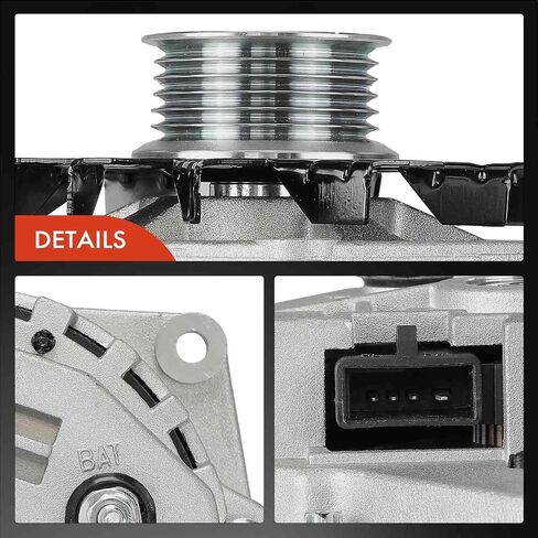 A-Premium Alternator Compatible with Buick Skylark 1996-1998 & Oldsmobile Achieva 1996-1998 & Pontiac Grand Am 1996-1998, 3.1L, 12V 105A 6-Groove Pulley Clockwise, Replace# 10464094, 10480265 in Saudi Arabia