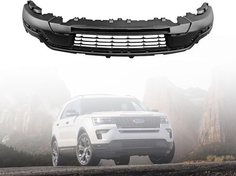 Front Lower Bumper Cover Fascia Plastic Compatible With 2018-2019 F-ord Explorer 2.3L 3.5L Replacement For JB5Z17D957BA, FO1015128 in Saudi Arabia
