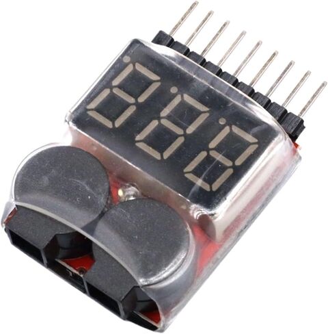 1-8S Lipo/Li-ion/Fe Battery Voltage 2IN1 Tester Low Voltage Buzzer Alarm in Saudi Arabia