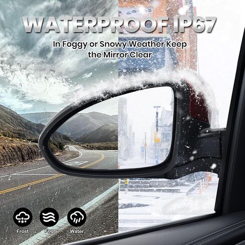 Left Driver Side Mirror Compatible with Chevrolet Chevy Cruze 2011-2015 Power Glass Manual Folding without Heated without Turn Signal Replace GM1320420 3 Pins (Silver Gray) in Kuwait