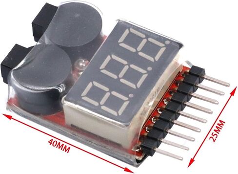 1-8S Lipo/Li-ion/Fe Battery Voltage 2IN1 Tester Low Voltage Buzzer Alarm in Saudi Arabia