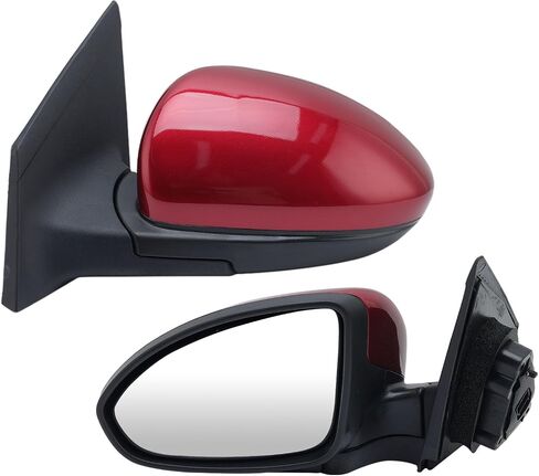Left Driver Side Mirror Compatible with Chevrolet Chevy Cruze 2011-2015 Power Glass Manual Folding without Heated without Turn Signal Replace GM1320420 3 Pins (Silver Gray) in Kuwait