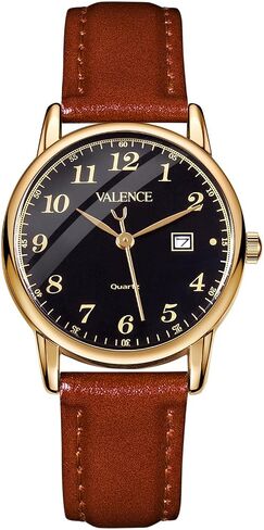 Valence-Julius Women's Watches. Vintage Small Face Square Watches for Women. Classic Ladies Quartz Watches with Brown Leather Band (Model; 087E) in Saudi Arabia
