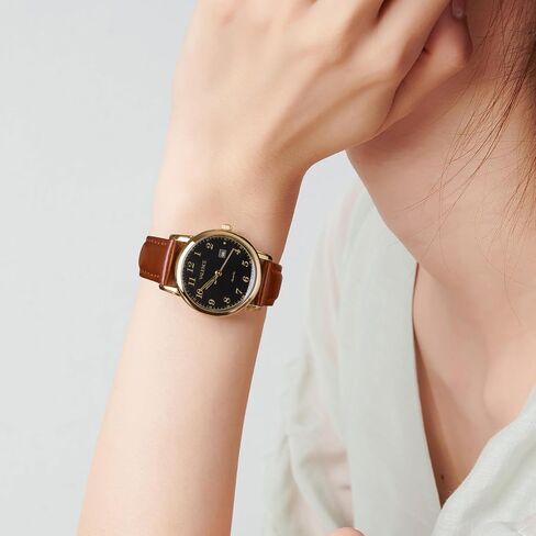 Valence-Julius Women's Watches. Vintage Small Face Square Watches for Women. Classic Ladies Quartz Watches with Brown Leather Band (Model; 087E) in Saudi Arabia