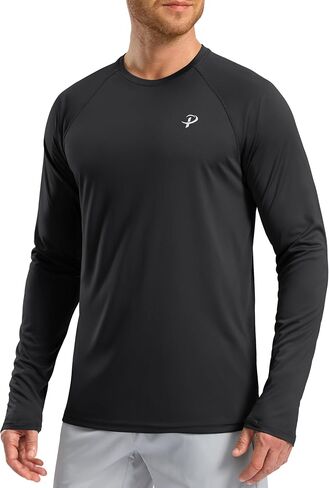 Pudolla Men's Sun Protection Shirts UV SPF UPF 50+ Rash Guard Long Sleeve Lightweight Quick Dry Brethable Swimming Fishing in Kuwait