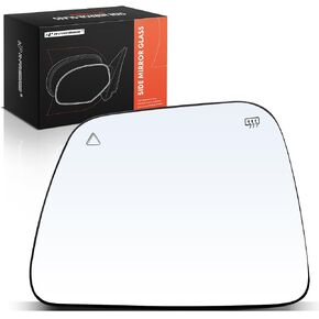 A-Premium Left Driver Side Heated Mirror Glass with Backing Plate - Compatible with Jeep Grand Cherokee 2011-2021, Grand Cherokee WK 2022 & Dodge Durango 2014-2023 - Exterior Side View Flat Mirror in Kuwait