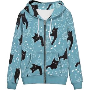 Womens Zip Up Hoodies Long Sleeve Hooded Sweatshirts Casual Drawstring Athletic Jacket with Pockets XS-5XL in Kuwait